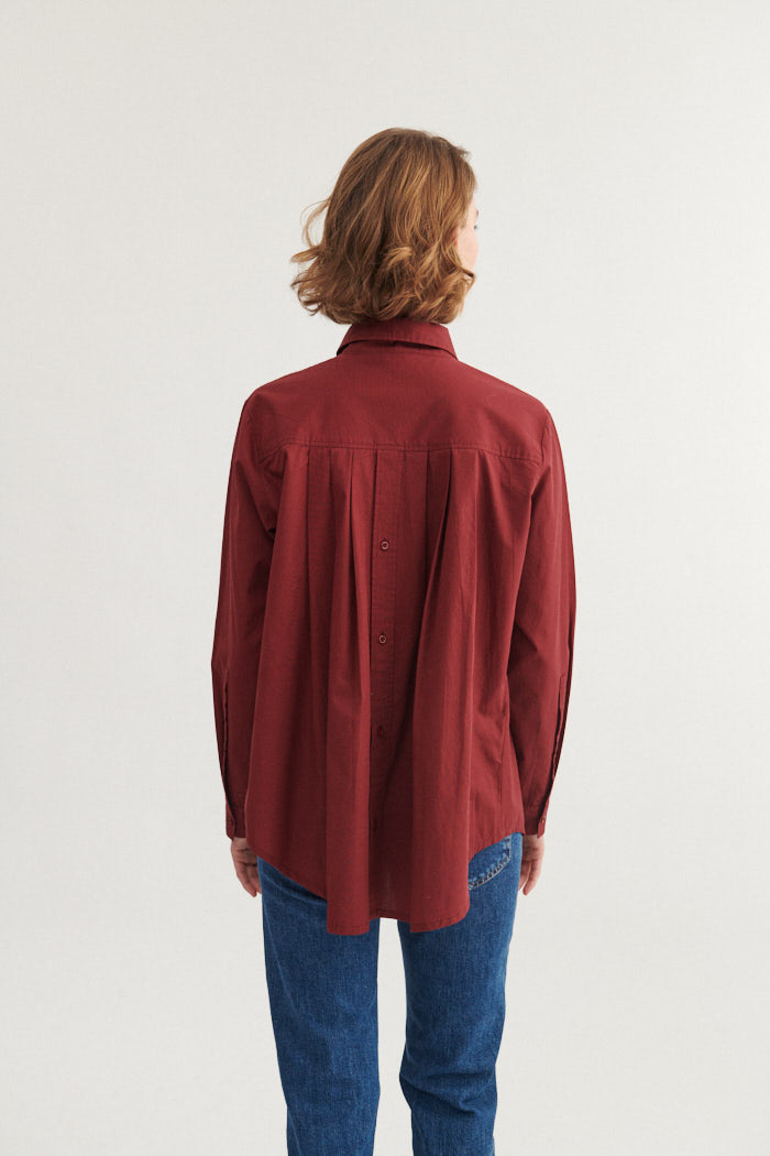 Basic Apparel Silje LS Shirt Shirts 792 Bordeaux Truffle